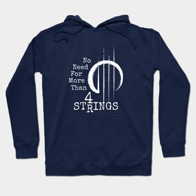 4 Strings Ukulele Bass Violin Hoodie by SkizzenMonster